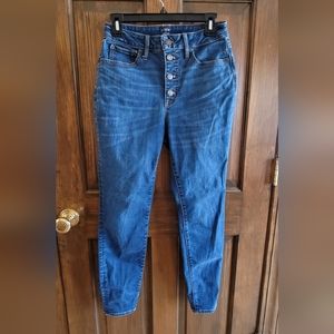 J. Crew Curvy Sz 10 High Rise Skinny W 28 R 10.5 L 26